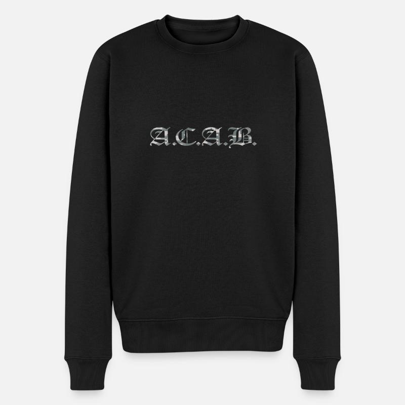 ACAB digital camouflage - Männer Premium Bio Pullover - Schwarz
