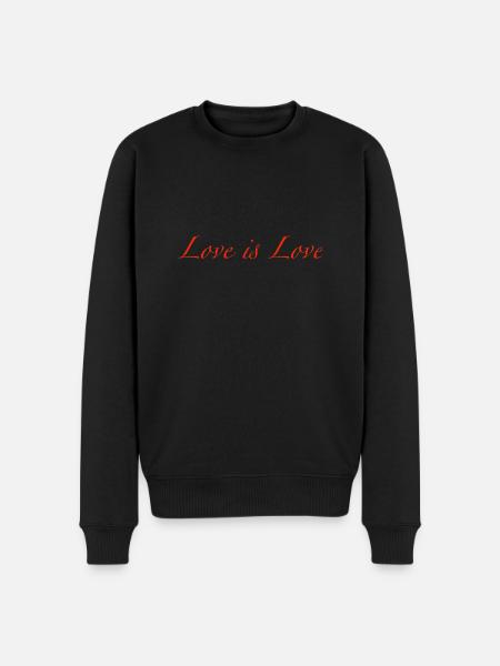love is love - Men's Premium Organic Jumper - black