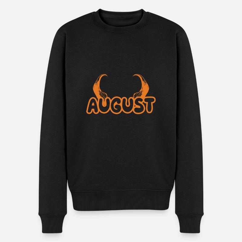 August August - Männer Premium Bio Pullover - Schwarz