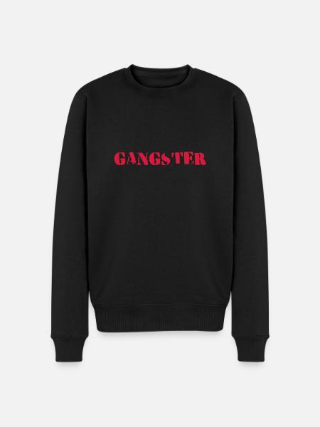 gangsters - Pull Premium bio Homme - noir