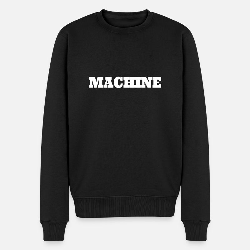 Maschine (weiß) - Männer Premium Bio Pullover - Schwarz