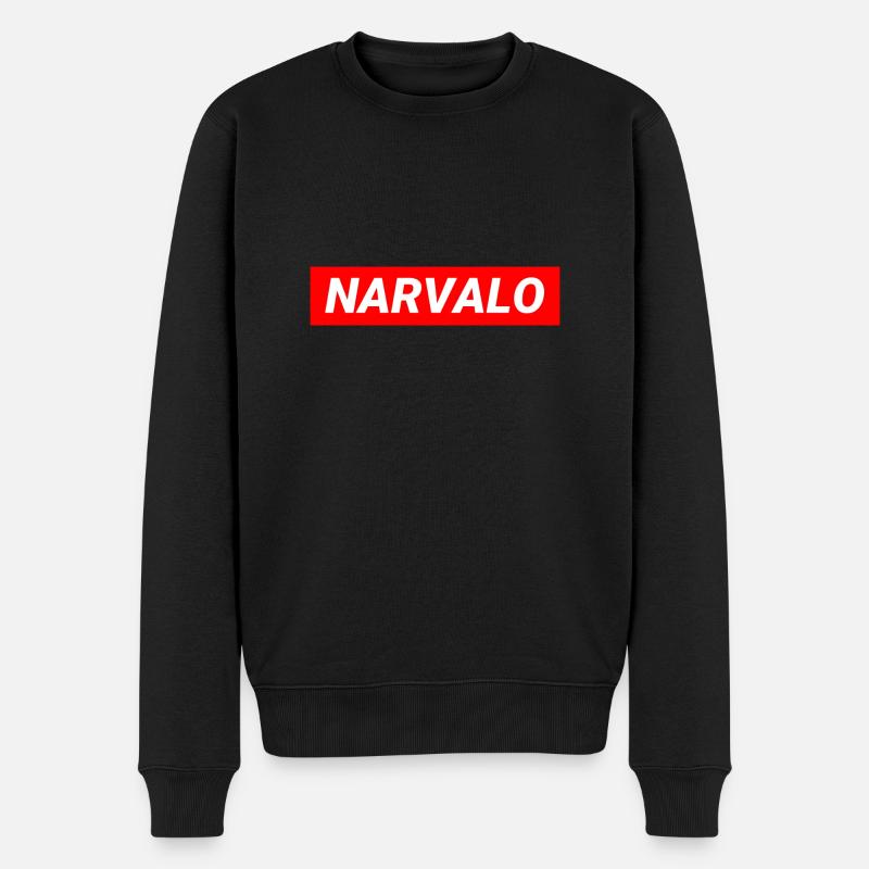 Narvalo Grenoble - Männer Premium Bio Pullover - Schwarz
