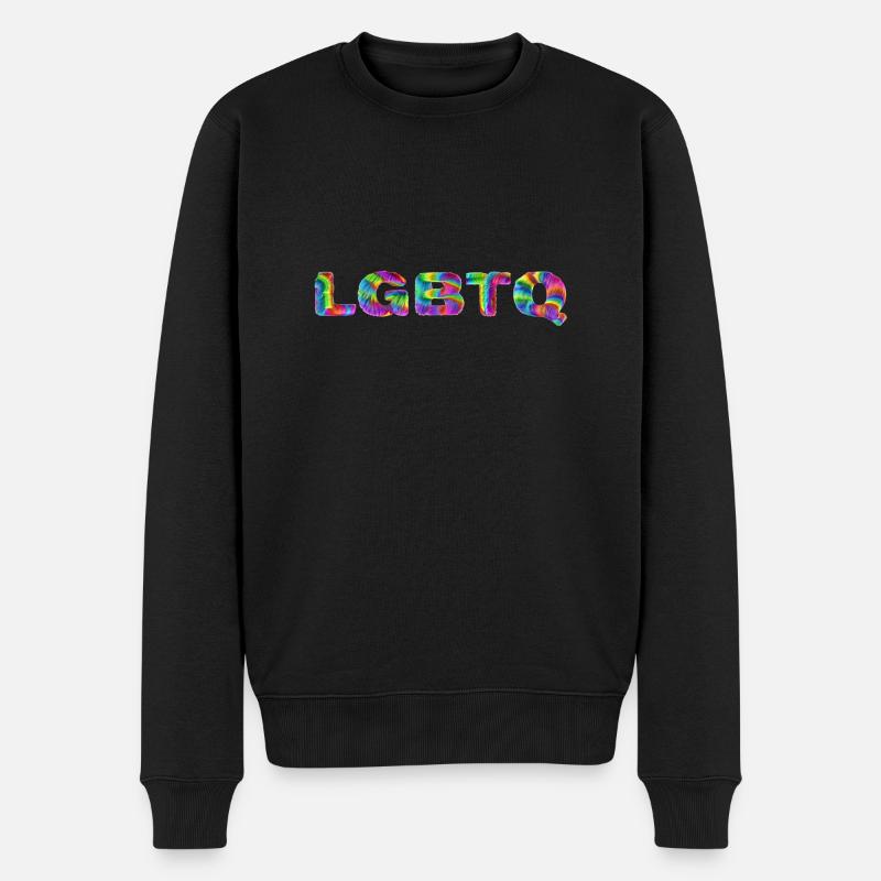LGBTQI - Männer Premium Bio Pullover - Schwarz