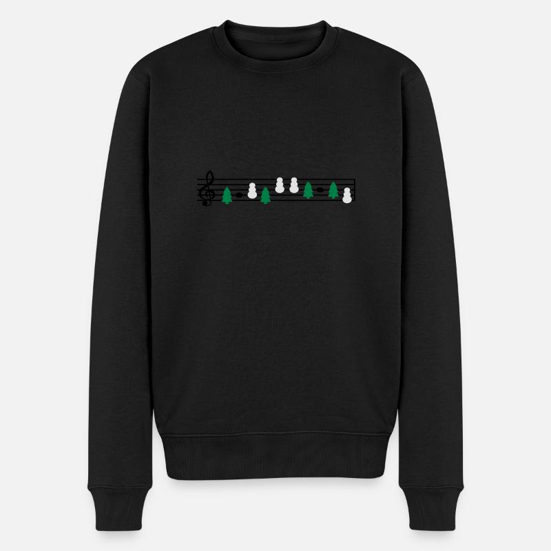partitions de musique noël - Pull Premium bio Homme - noir