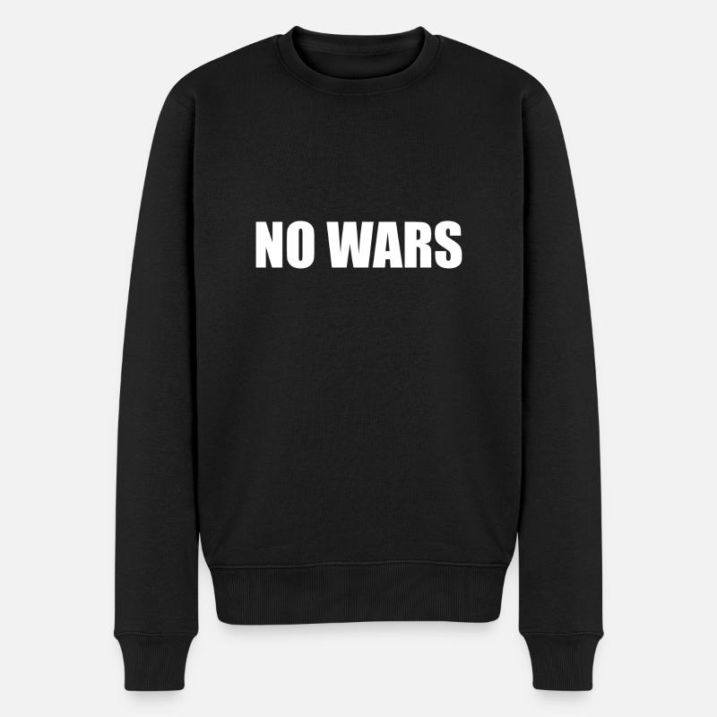 no wars - Männer Premium Bio Pullover - Schwarz