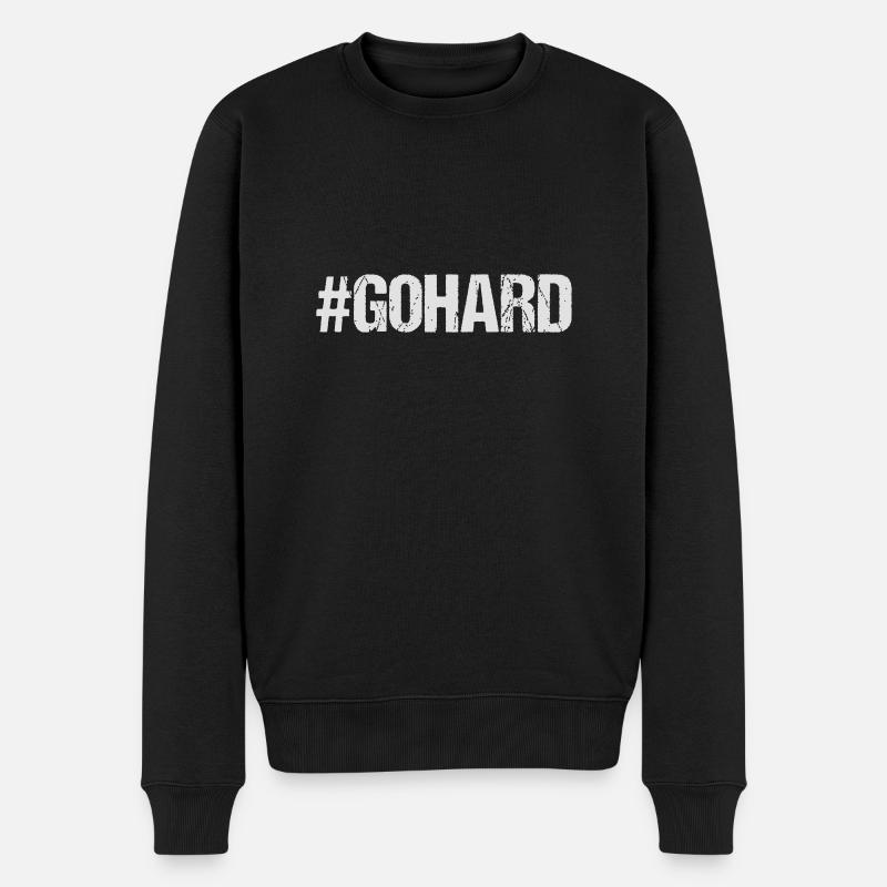 #GOHARD Go Hard - Männer Premium Bio Pullover - Schwarz