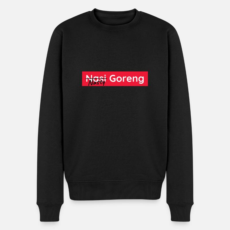 Nasty Goreng - Männer Premium Bio Pullover - Schwarz