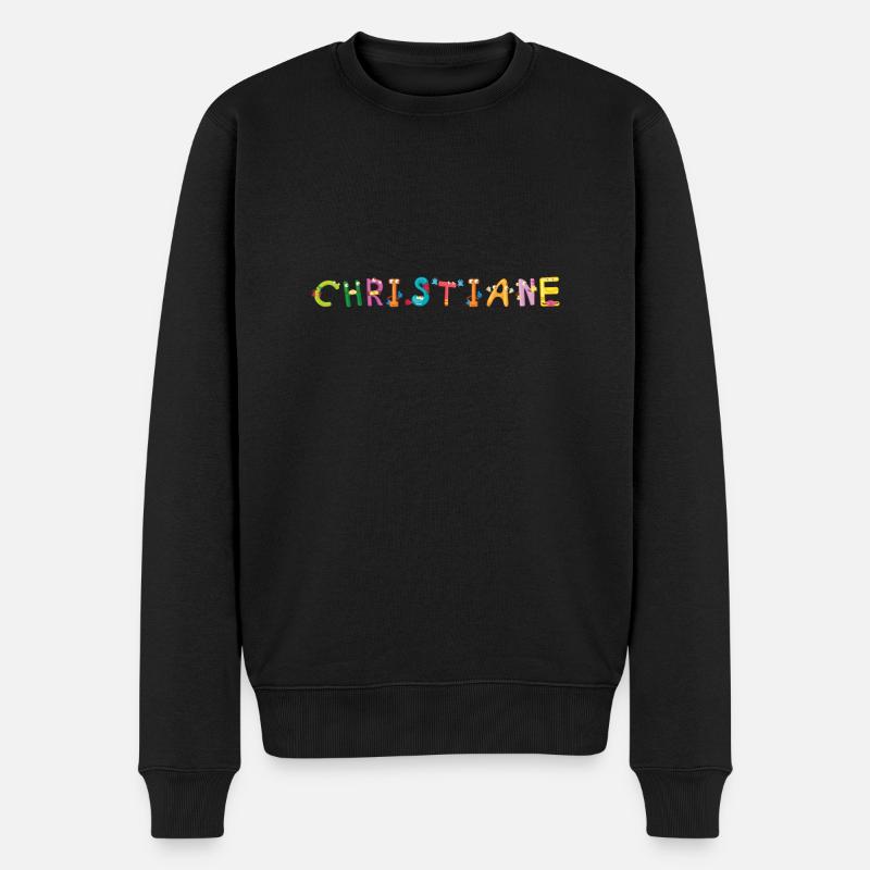 Christiane - Männer Premium Bio Pullover - Schwarz
