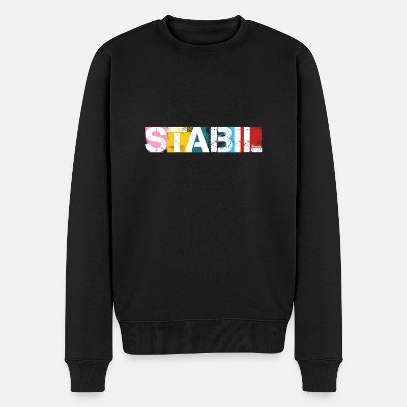 Stabil - Männer Premium Bio Pullover - Schwarz