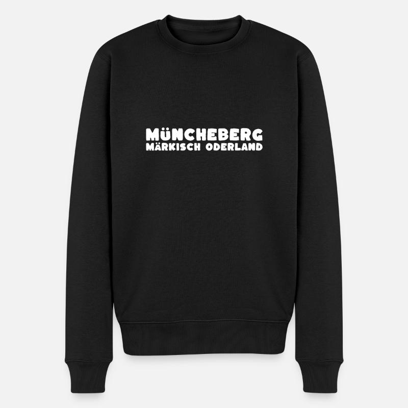 Müncheberg - Märkisch Oderland - Männer Premium Bio Pullover - Schwarz