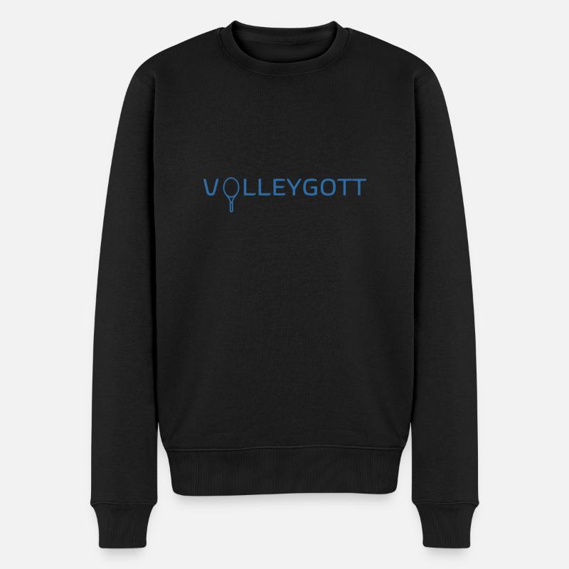 Volleygott blau - Männer Premium Bio Pullover - Schwarz