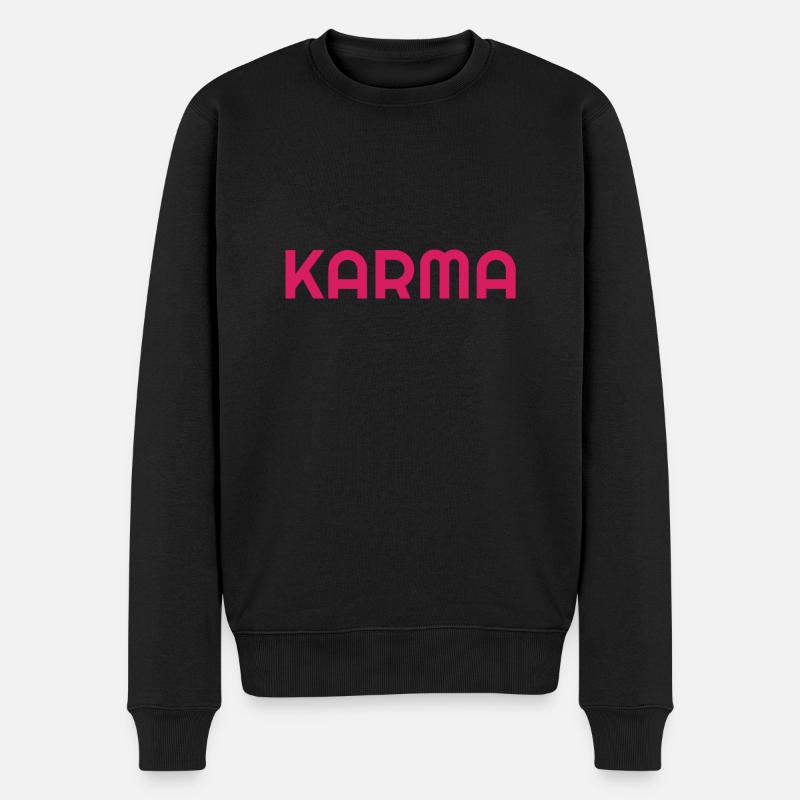 KARMA - Pull Premium bio Homme - noir