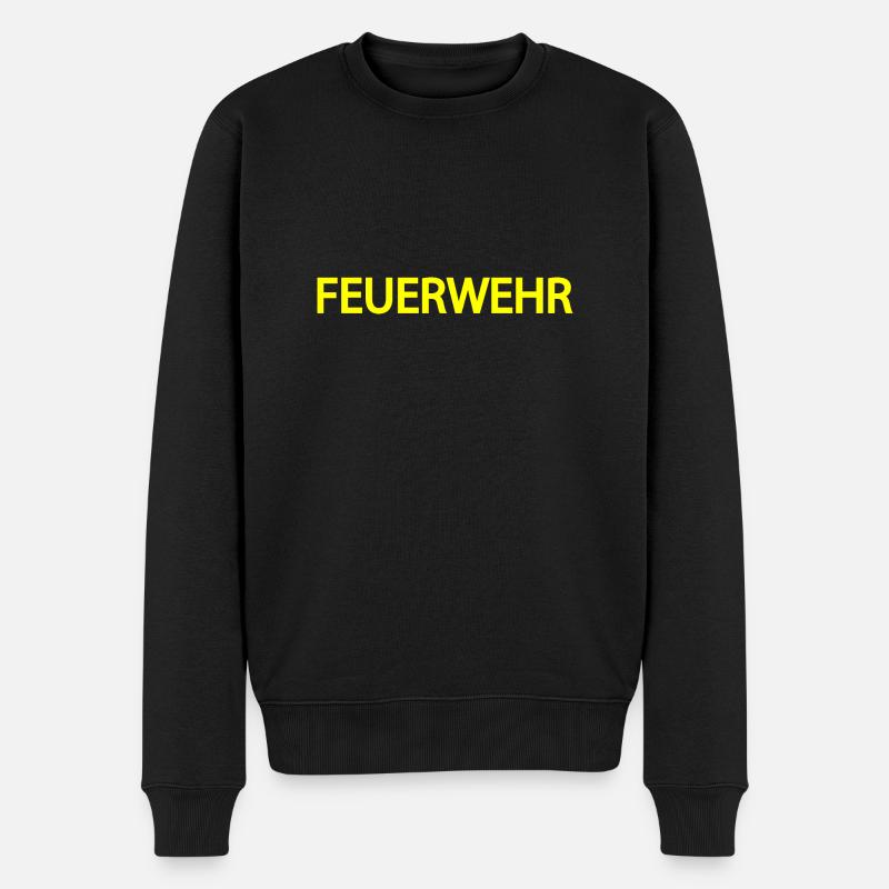 Feuerwehr Design - Männer Premium Bio Pullover - Schwarz