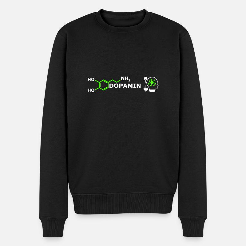 DOPAMIN - Männer Premium Bio Pullover - Schwarz