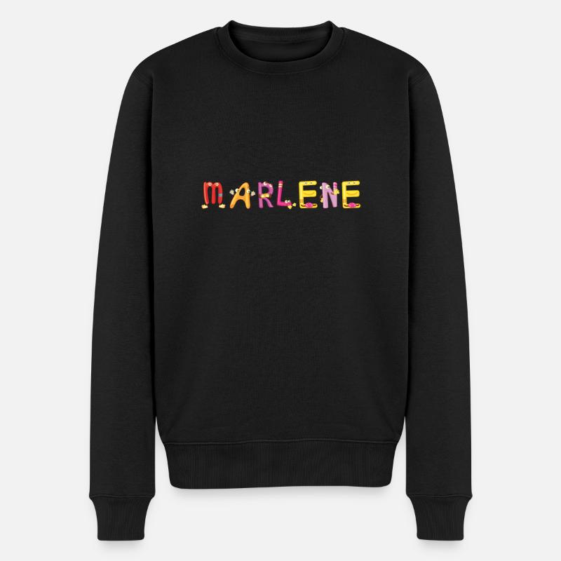 Marlene - Männer Premium Bio Pullover - Schwarz
