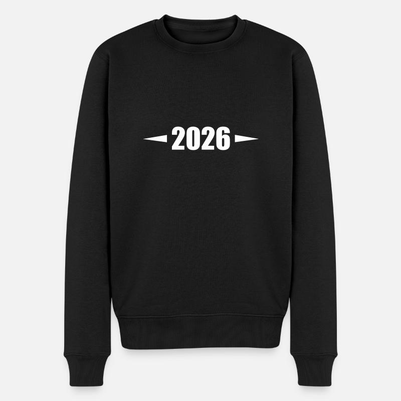 2026 - Männer Premium Bio Pullover - Schwarz