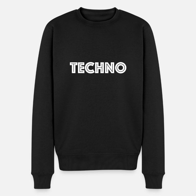 Techno. Ravewear. - Pull Premium bio Homme - noir