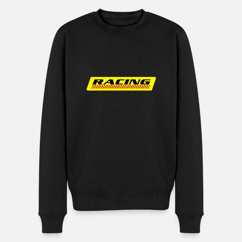 RACING - Männer Premium Bio Pullover - Schwarz