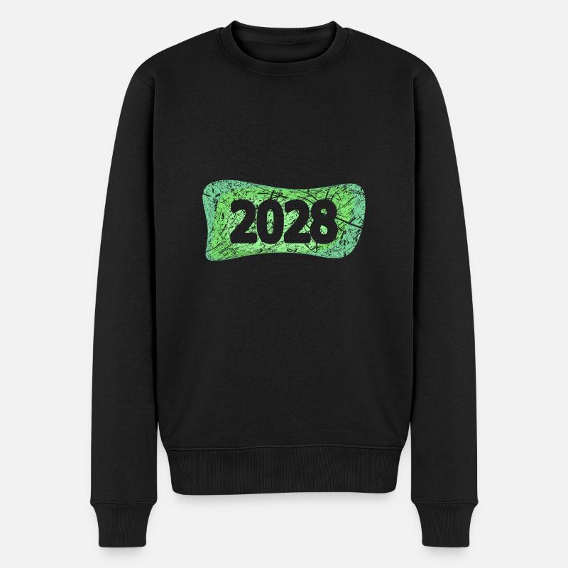 2028 - Männer Premium Bio Pullover - Schwarz