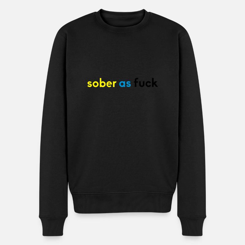 sober 2 - Männer Premium Bio Pullover - Schwarz