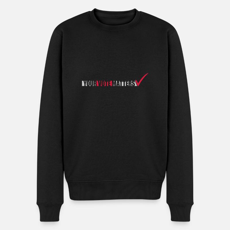 votre vote compte citation - Pull Premium bio Homme - noir