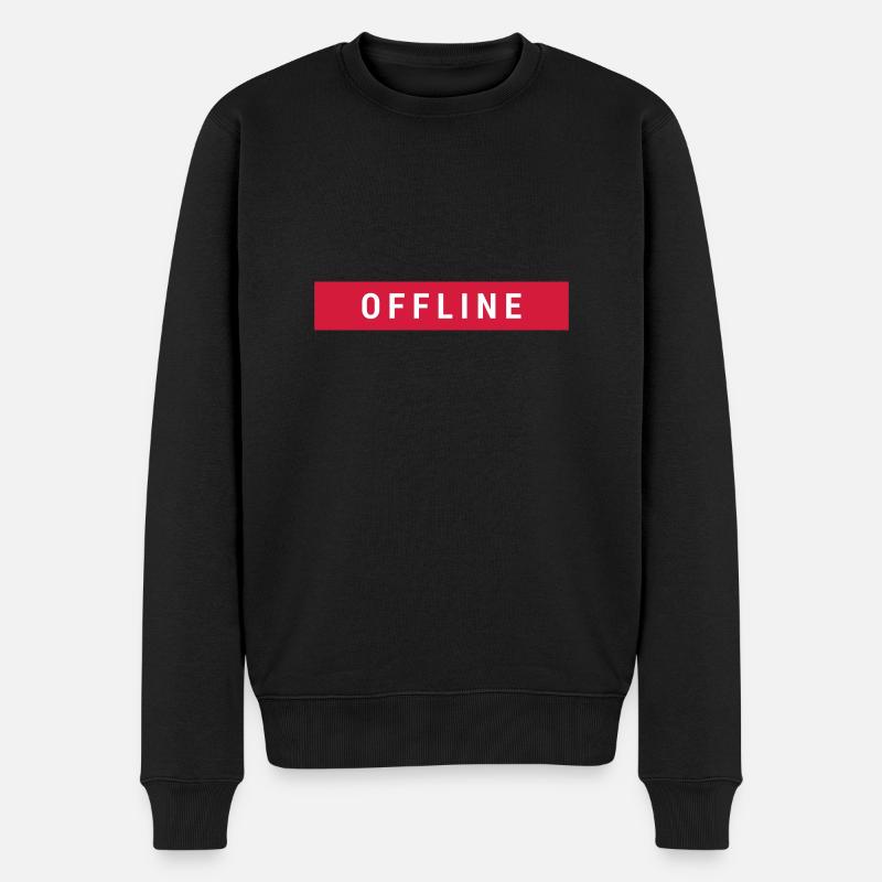 OFFLINE - Männer Premium Bio Pullover - Schwarz