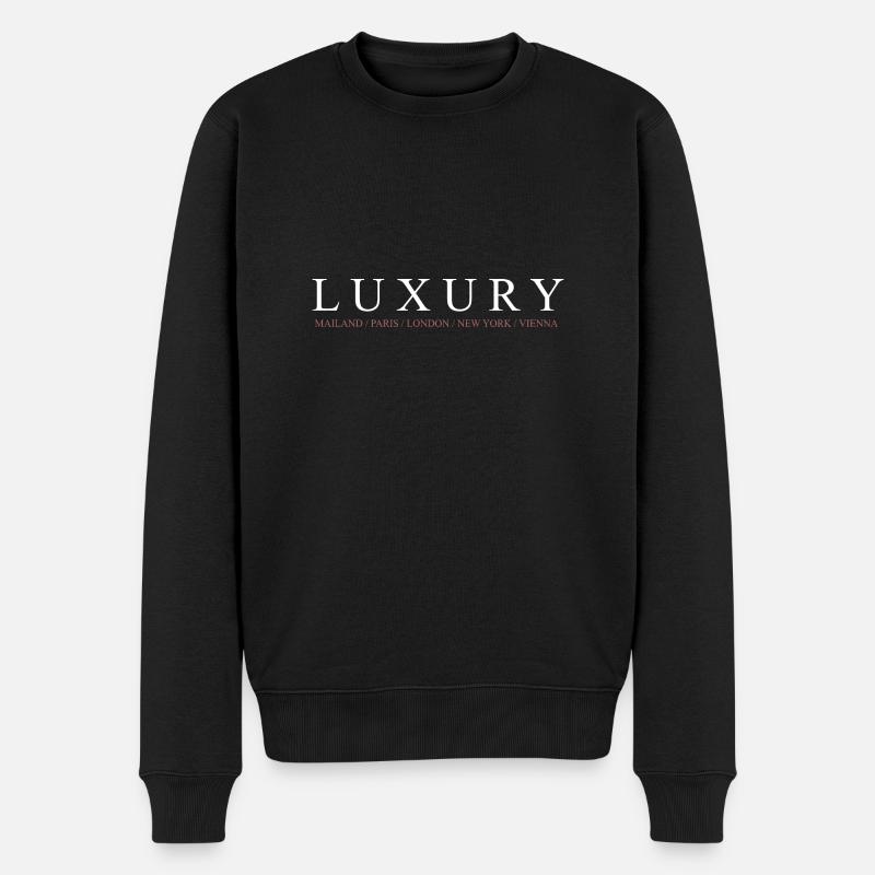 LUXE DIRECT - Pull Premium bio Homme - noir