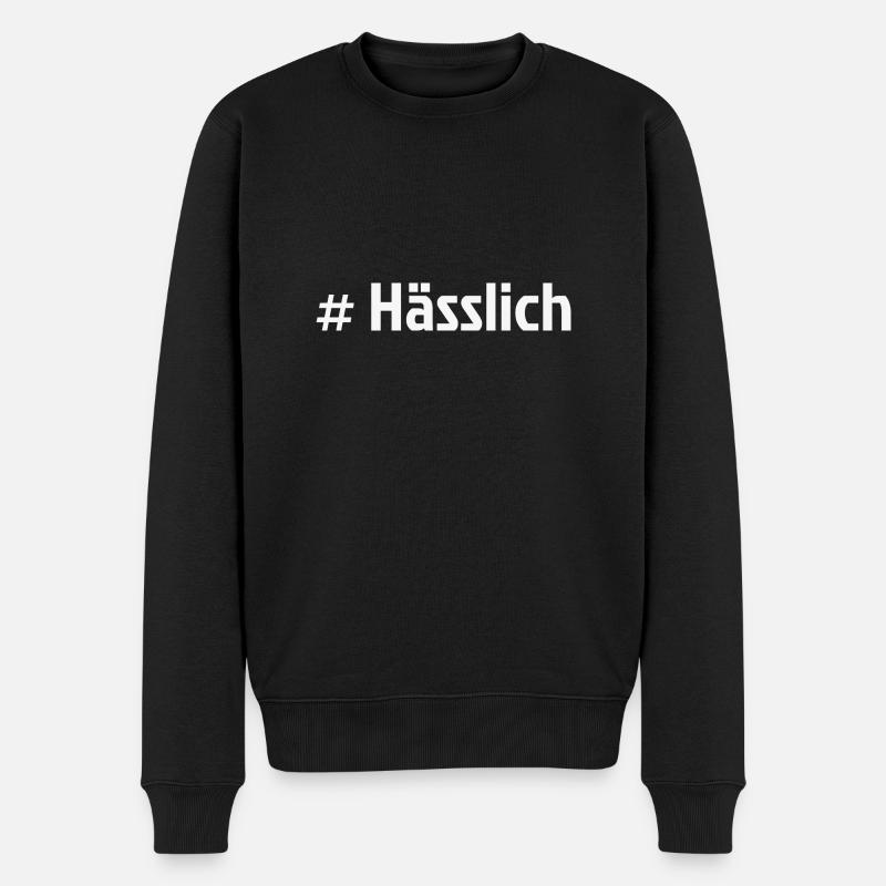 Hässlich - Männer Premium Bio Pullover - Schwarz
