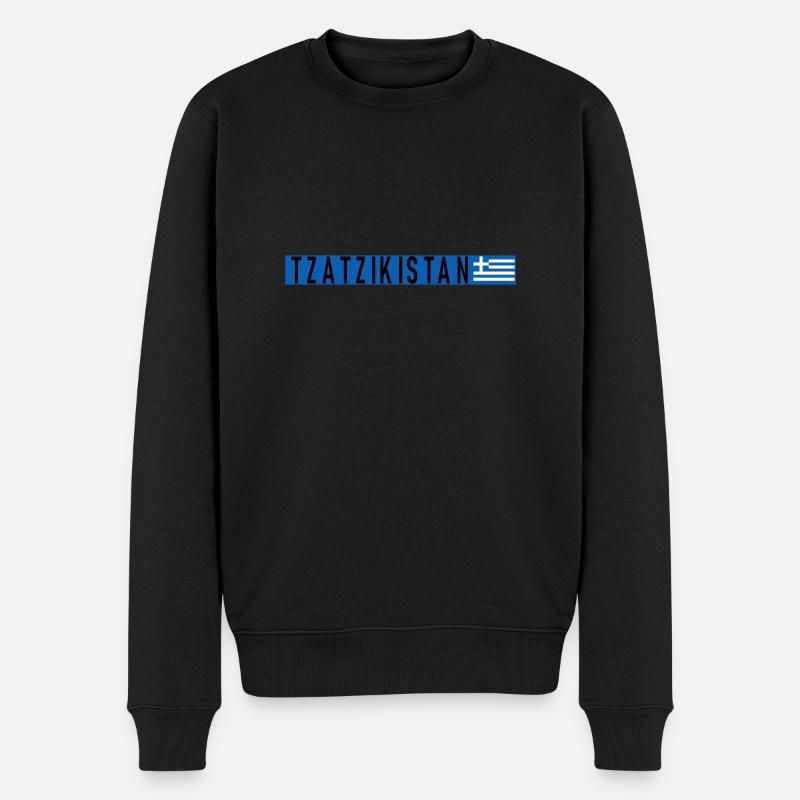 TZATZIKISTAN - Männer Premium Bio Pullover - Schwarz