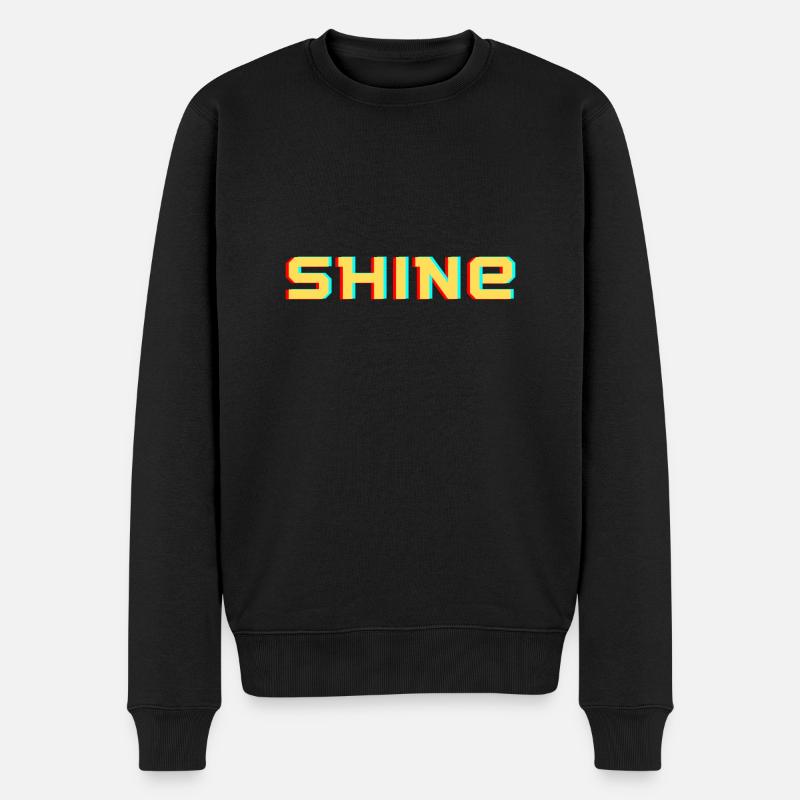 Shine - Männer Premium Bio Pullover - Schwarz