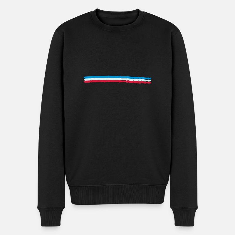 Unterstrich Flag France - Männer Premium Bio Pullover - Schwarz