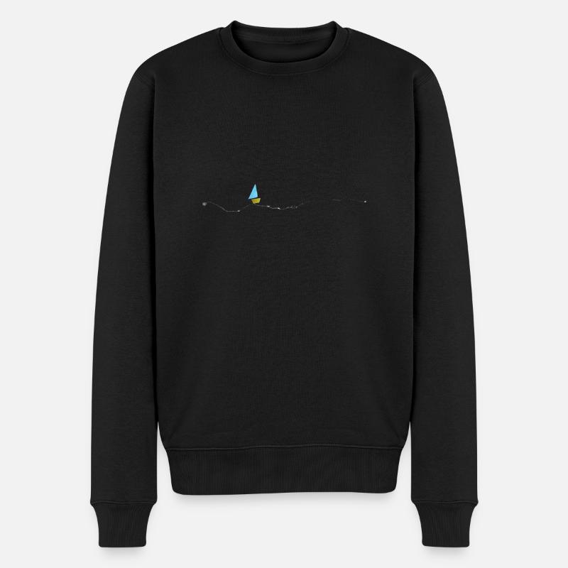 Schiff Ukraine - Männer Premium Bio Pullover - Schwarz