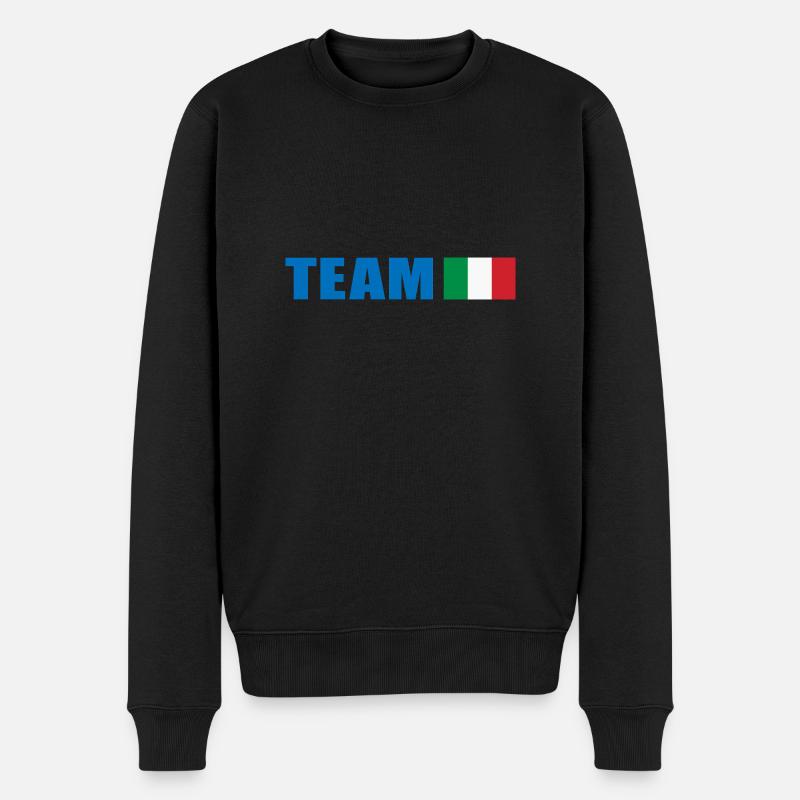 Support-Team Italien - Männer Premium Bio Pullover - Schwarz