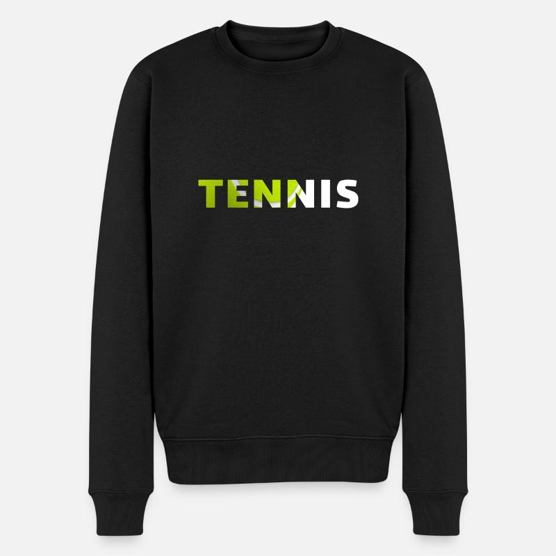 Tennis-originelle Geschenkidee - Männer Premium Bio Pullover - Schwarz