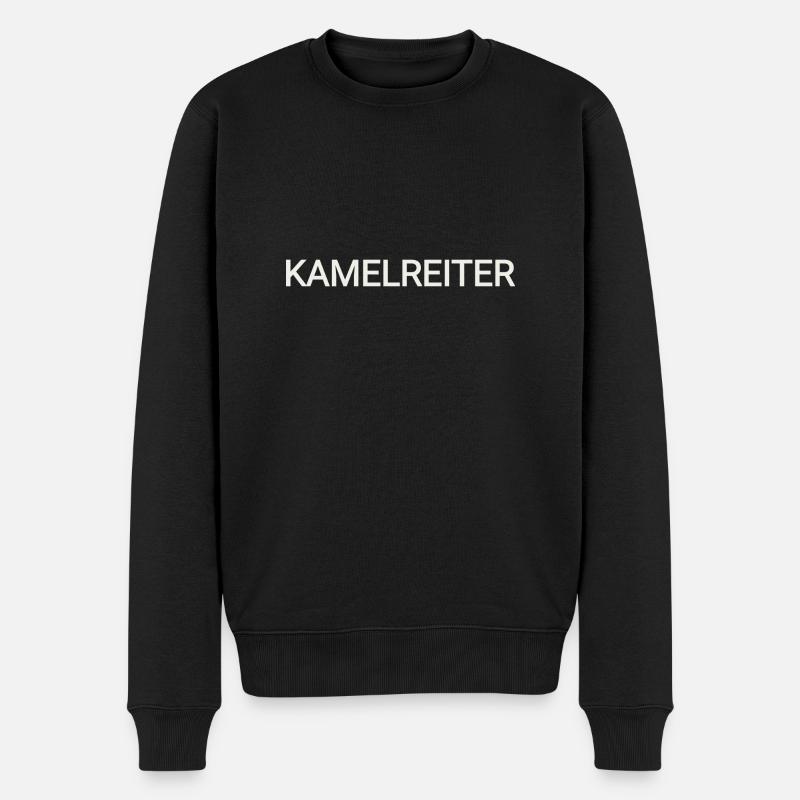 Kamelreiter - Männer Premium Bio Pullover - Schwarz