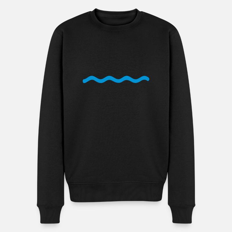 wave - Men's Premium Organic Jumper - black