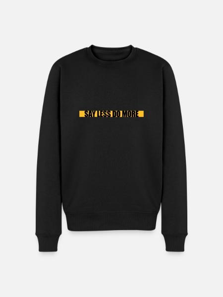 say less do more - Men's Premium Organic Jumper - black
