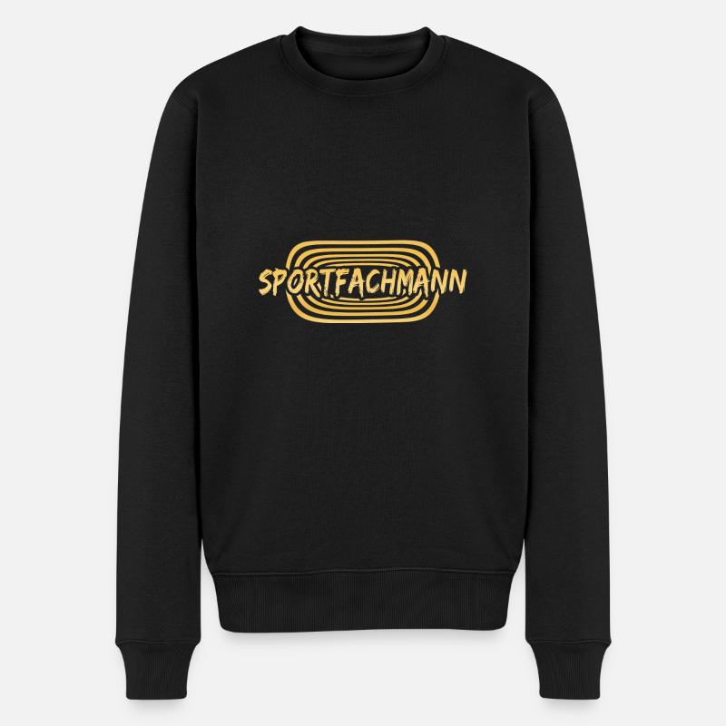 Arbeit Sportfachmann - Männer Premium Bio Pullover - Schwarz