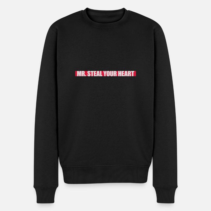 M. Vole ton cœur - Pull Premium bio Homme - noir