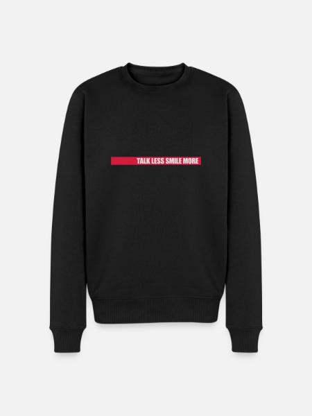 talk less smile more - Men's Premium Organic Jumper - black