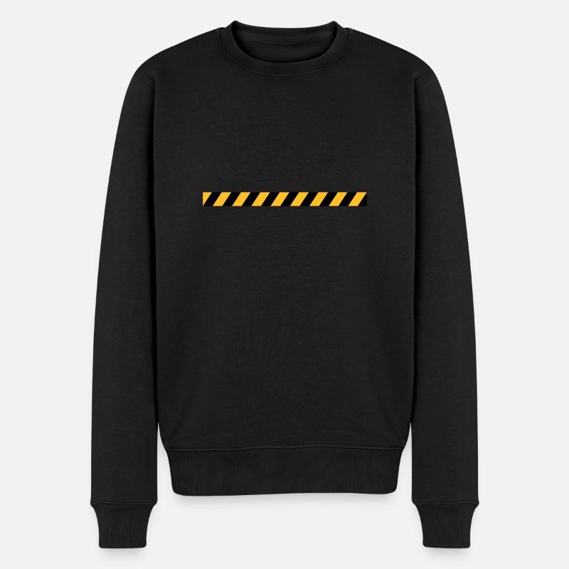 Absperrband Linie Design - Männer Premium Bio Pullover - Schwarz
