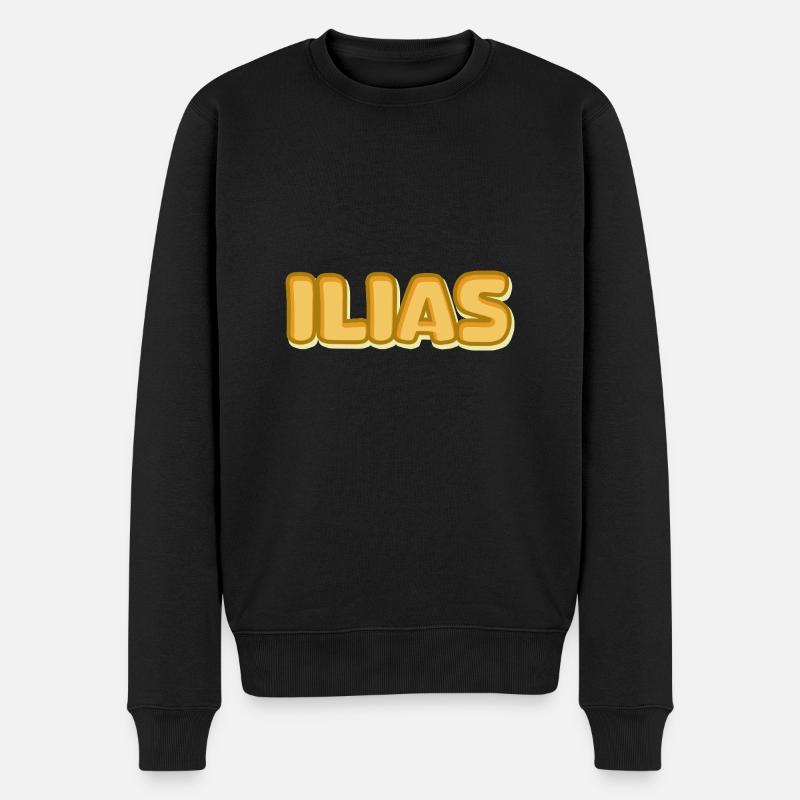 Ilias - Männer Premium Bio Pullover - Schwarz