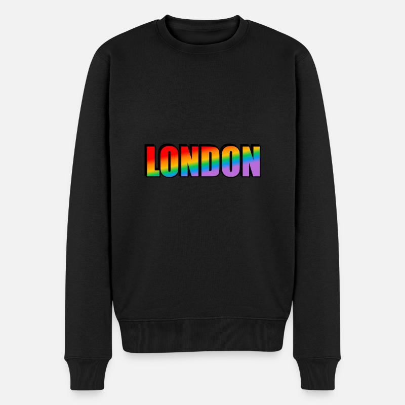 Fierté LGBTQ arc-en-ciel de Londres - Pull Premium bio Homme - noir
