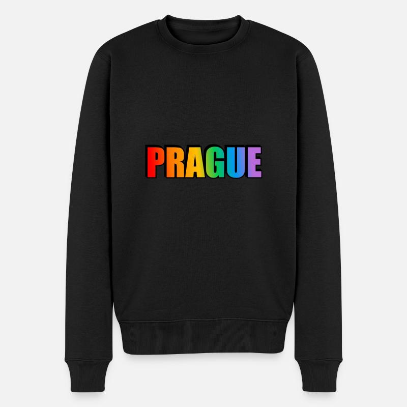 Prague LGBT Pride Arc-en-ciel - Pull Premium bio Homme - noir