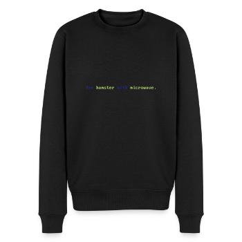 Hamster with microwave - Männer Premium Bio Pullover - Schwarz - Vorne - Nico (187cm)