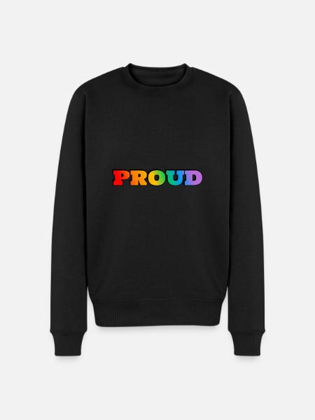 PROUD LGBT PRIDE - Men's Premium Organic Jumper - black