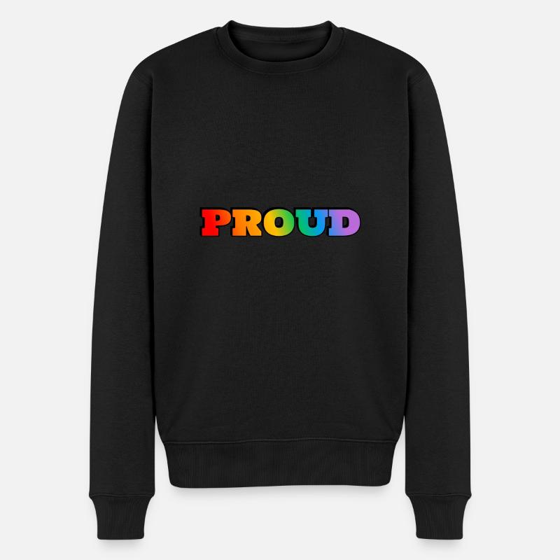 STOLZER LGBT-STOLZ - Männer Premium Bio Pullover - Schwarz