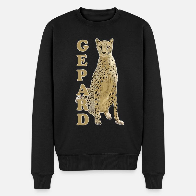 Gepard - Männer Premium Bio Pullover - Schwarz