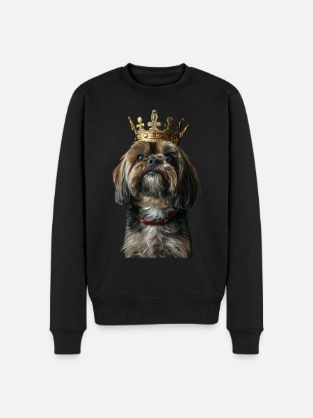 Lhasa Apso - Männer Premium Bio Pullover - Schwarz