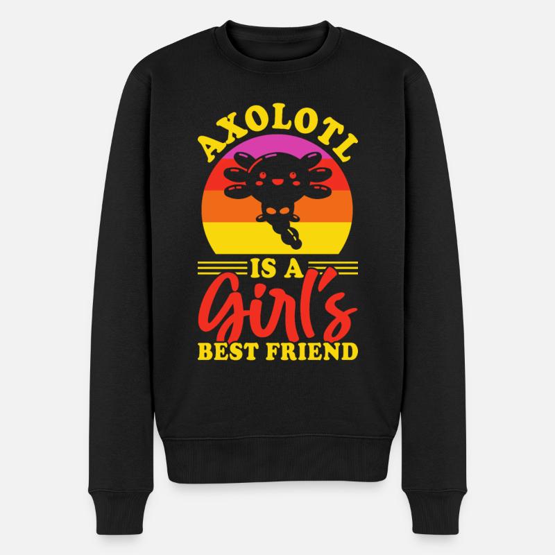 Axolotl - Pull Premium bio Homme - noir